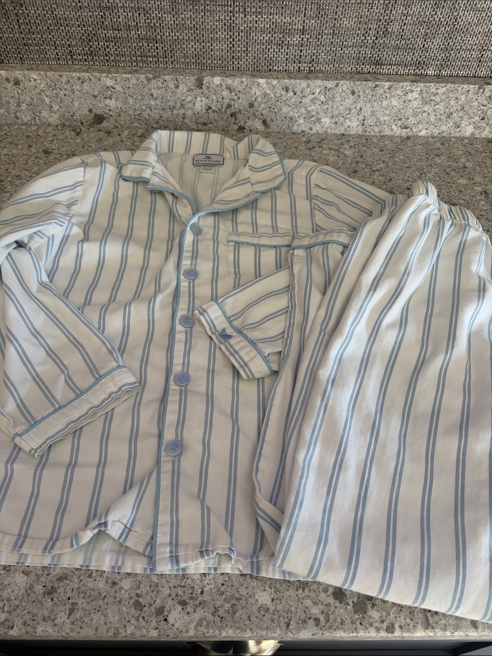 Petite Plume Blue Stripe PJ set